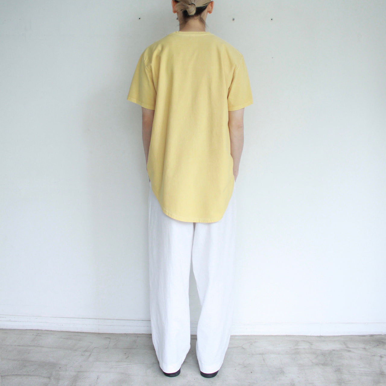 【Soe】Over Dye Round Hem Tall Tee