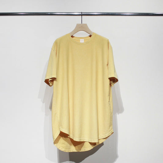 【Soe】Over Dye Round Hem Tall Tee