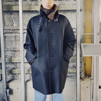 【Soe】Layered Mouton Collar Coat
