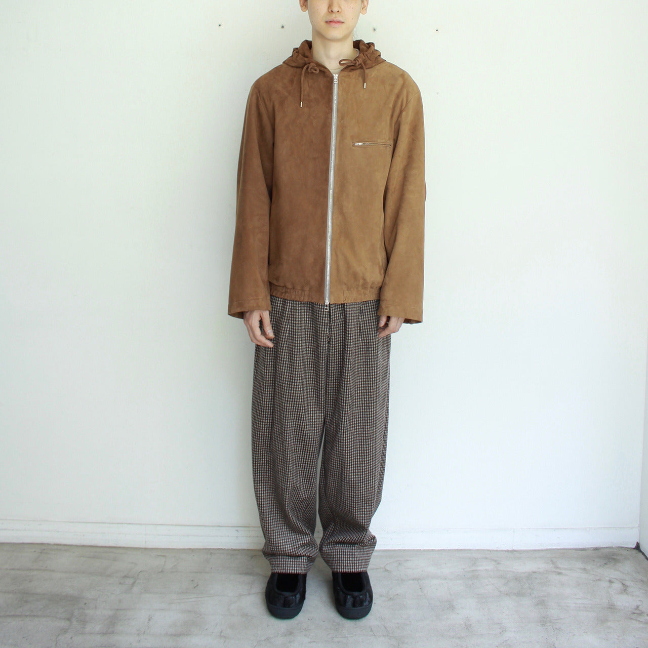 【Soe】Leather Hooded Jacket