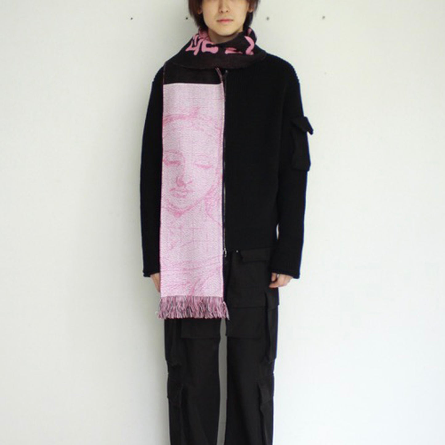 【MONTMARTRE NEW TORK】Pink Tera no Bozu Scarf