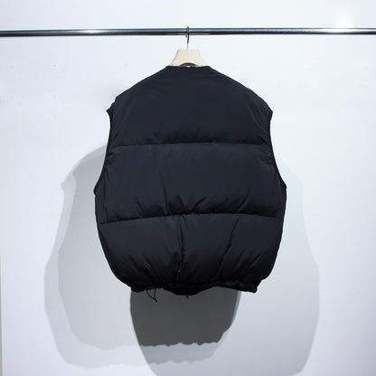 Collarless Down Vest Jacket