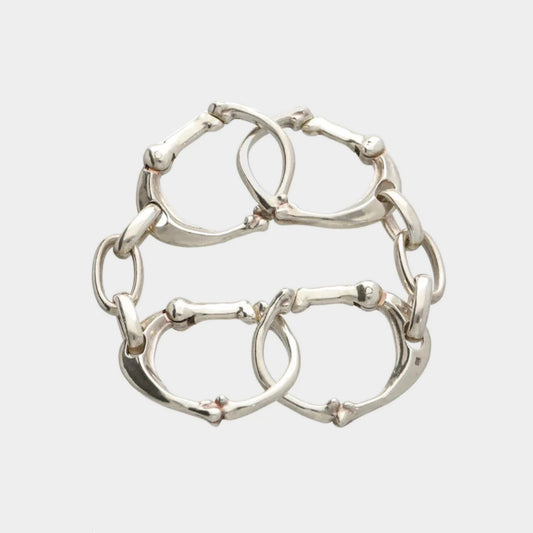bone shaped carabiner bracelet.-L-
